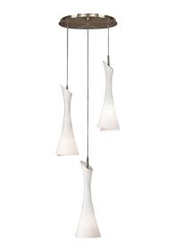 M0770  Zack Glass Pendant 3 Light